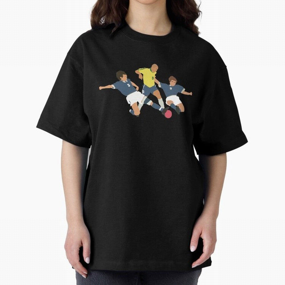 Ronaldo vs Maldini & Cannavaro Iconic Football Moment Oversized T-Shirt Make Memories around FIFA World Cup 2026 Group Stage Filled with CR7 and Messi, England and Germany Energy, Supporter Pride, Iconic Celebrations, Legendary Names and Global