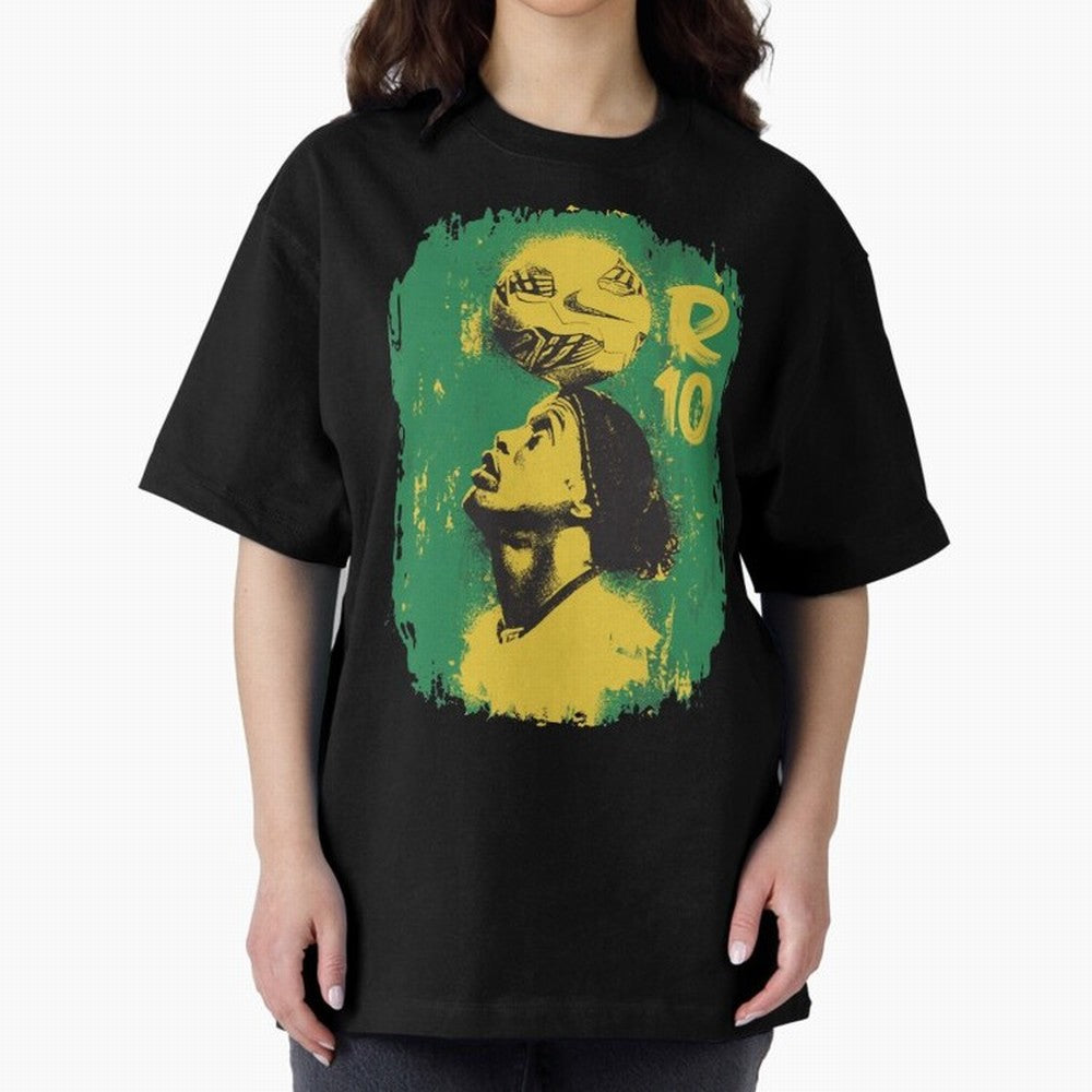 Ronaldinho Oversized T-Shirt Follow the Final Road of the FIFA World Cup 2026 Journey through Messi, Neymar and Mbappe Highlights, England and Germany Pride, Champion Mindset, Group Stage Buzz, Knockout Tension and Passionate Fan Culture; Perfect