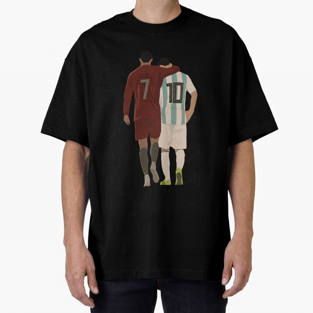 The Greatest Of All Time Oversized T-Shirt Elevate the FIFA World Cup 2026 Group Stage Journey through Messi, Neymar and Mbappe Highlights, England Pride, Retro Football Energy, Iconic Rivalries, Trophy Chase Drama and Stadium Atmosphere; Made for