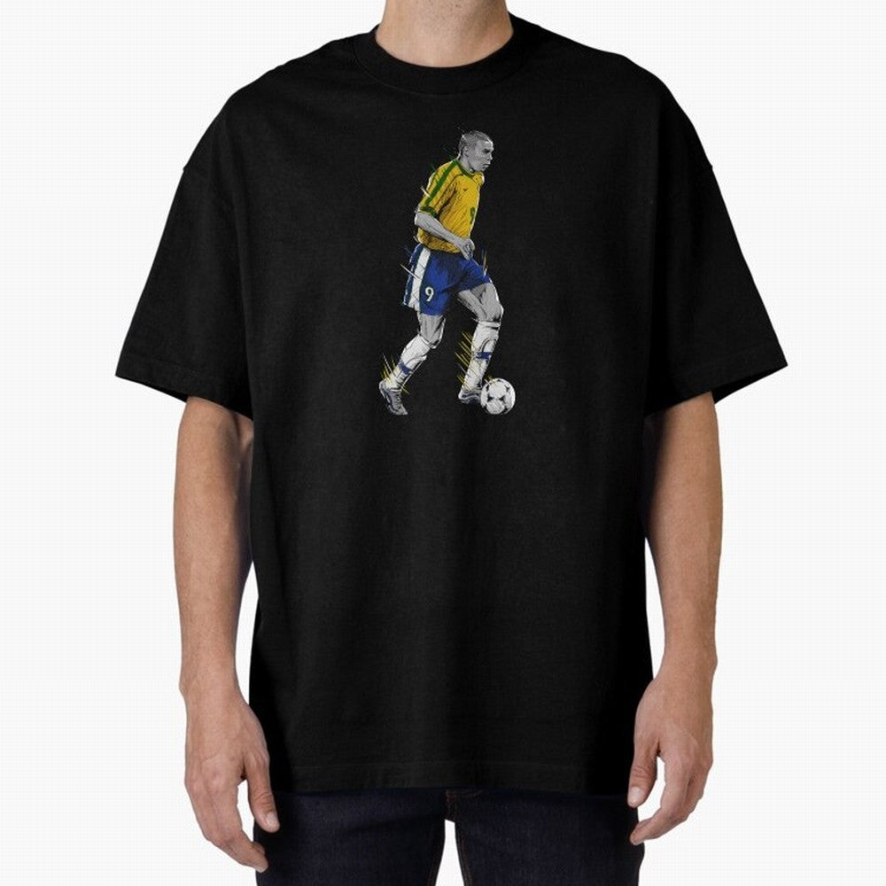 Ronaldo R9 Phenomenon Oversized T-Shirt Honor the Football Icons of FIFA World Cup 2026 Group Stage Spirit, Featuring Portugal, Spain and Germany, Cristiano Ronaldo, Sports Nostalgia, International Competition, Famous Players and Unforgettable