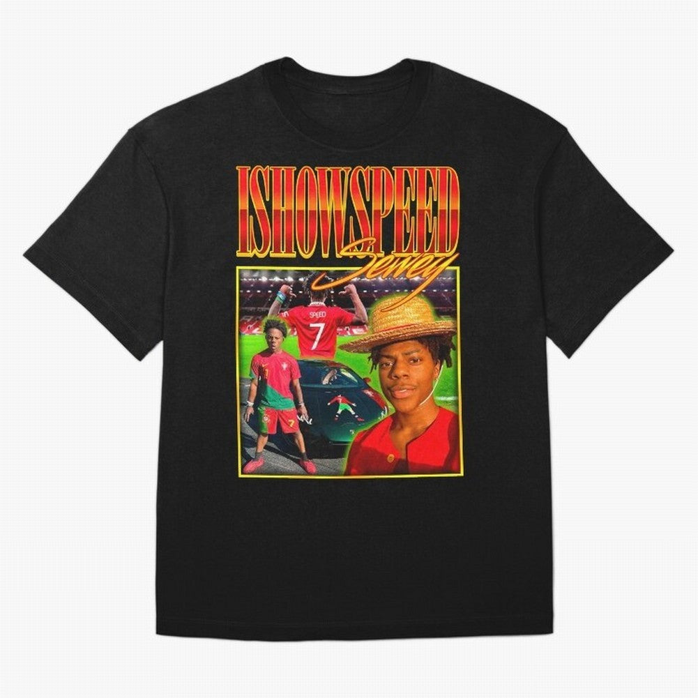 IShowSpeed Vintage Retro Y2K Design Oversized T-Shirt Celebrate the Road through the FIFA World Cup 2026 Journey through Messi, Neymar and Mbappe Highlights, Germany Pride, Worldwide Fan Energy, Dramatic Goals, Stadium Lights and Championship
