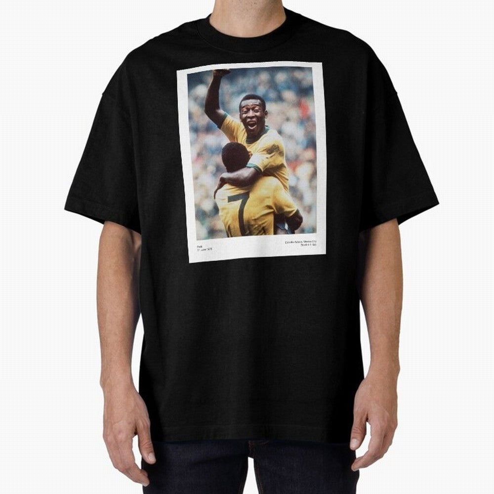 Pel¨¦'s Triumph: 1970 World Cup Legend Print Oversized T-Shirt Enjoy the Biggest Football Party of FIFA World Cup 2026 Featuring Messi, Neymar and Mbappe, England Energy, Stadium Chants, National Pride, Trophy Dreams and Unforgettable Football