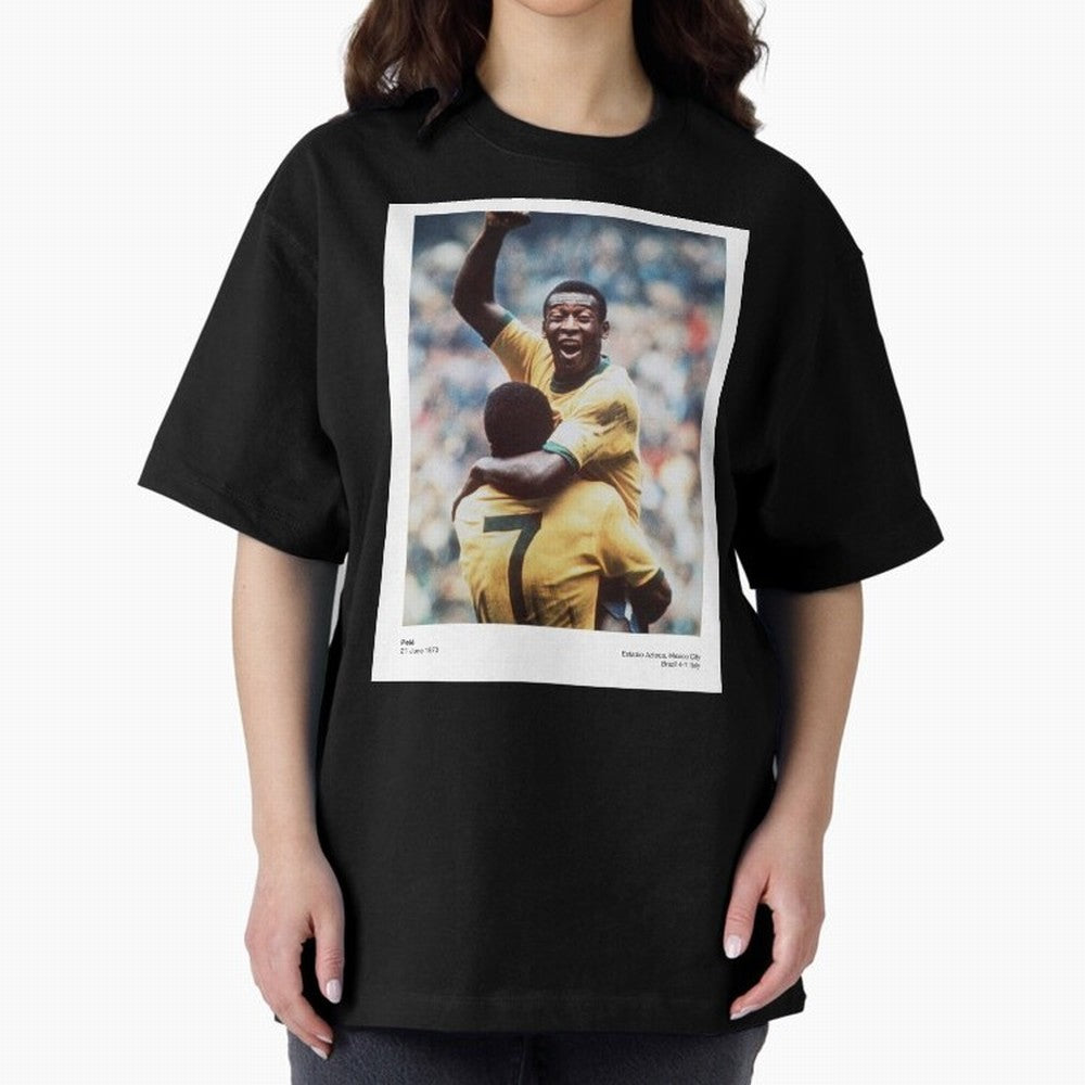 Pel¨¦'s Triumph: 1970 World Cup Legend Print Oversized T-Shirt Enjoy the Biggest Football Party of FIFA World Cup 2026 Featuring Messi, Neymar and Mbappe, England Energy, Stadium Chants, National Pride, Trophy Dreams and Unforgettable Football