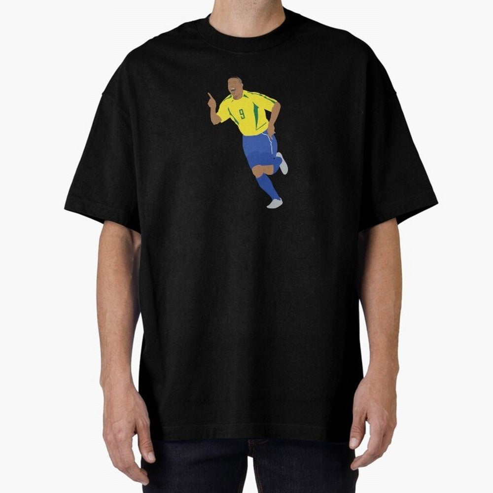 R9 Brazil - Ronaldo Oversized T-Shirt Feel International Energy from Match Day Hype around FIFA World Cup 2026 Group Stage, Messi, Neymar and Mbappe, Argentina, France and Brazil, Football Passion, Legendary Performances, Festival Vibes and