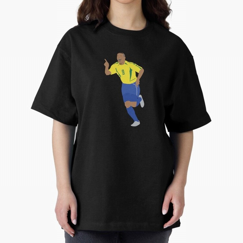 R9 Brazil - Ronaldo Oversized T-Shirt Feel International Energy from Match Day Hype around FIFA World Cup 2026 Group Stage, Messi, Neymar and Mbappe, Argentina, France and Brazil, Football Passion, Legendary Performances, Festival Vibes and