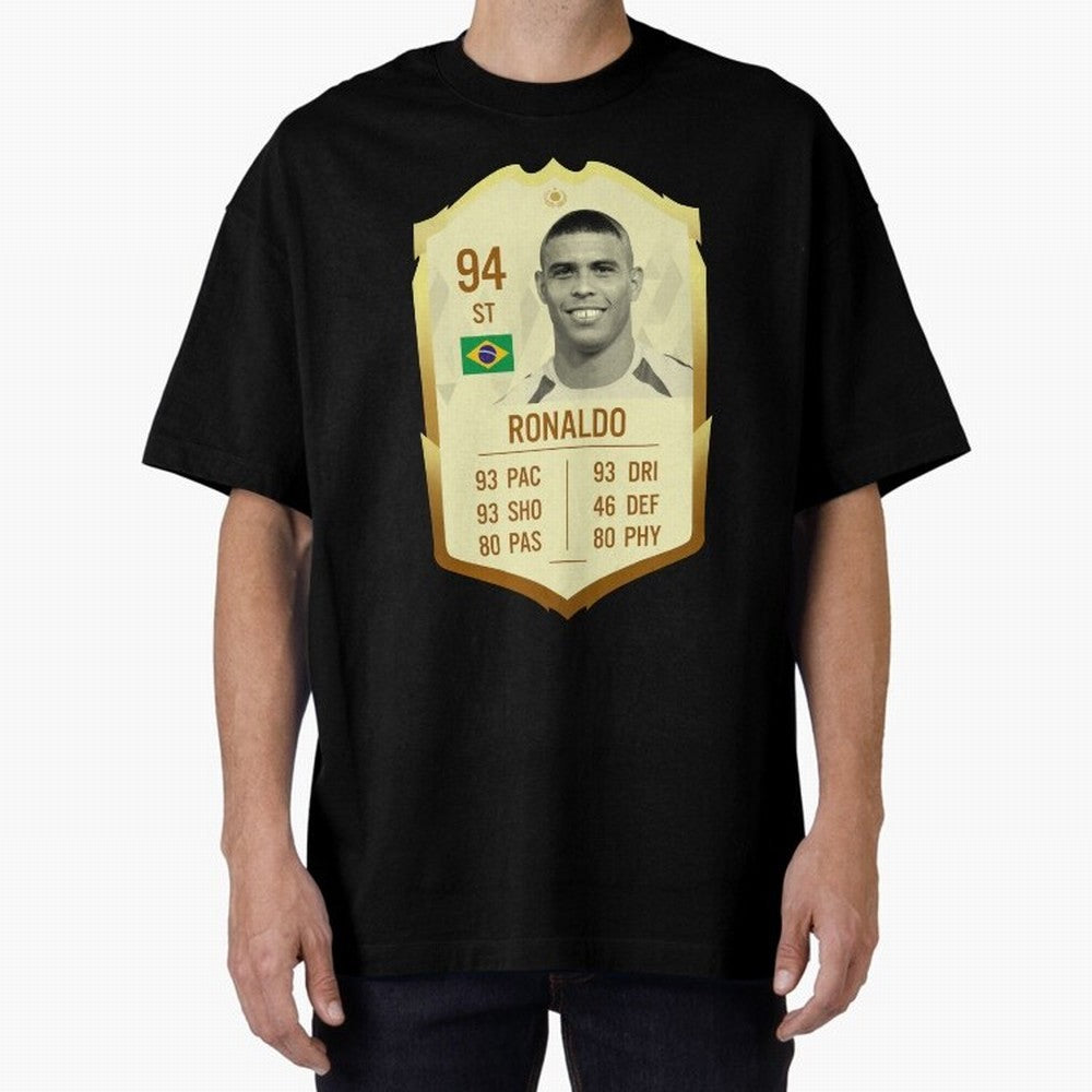 Ronaldo Ultimate Card Oversized T-Shirt Carry FIFA World Cup 2026 USA Canada Mexico for Fans of Messi and Cristiano Ronaldo and England, France and Netherlands, Bringing Global Supporter Spirit, Legendary Goals, National Colors and Tournament