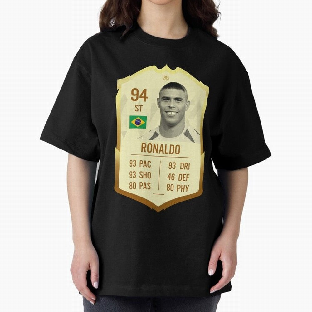 Ronaldo Ultimate Card Oversized T-Shirt Carry FIFA World Cup 2026 USA Canada Mexico for Fans of Messi and Cristiano Ronaldo and England, France and Netherlands, Bringing Global Supporter Spirit, Legendary Goals, National Colors and Tournament