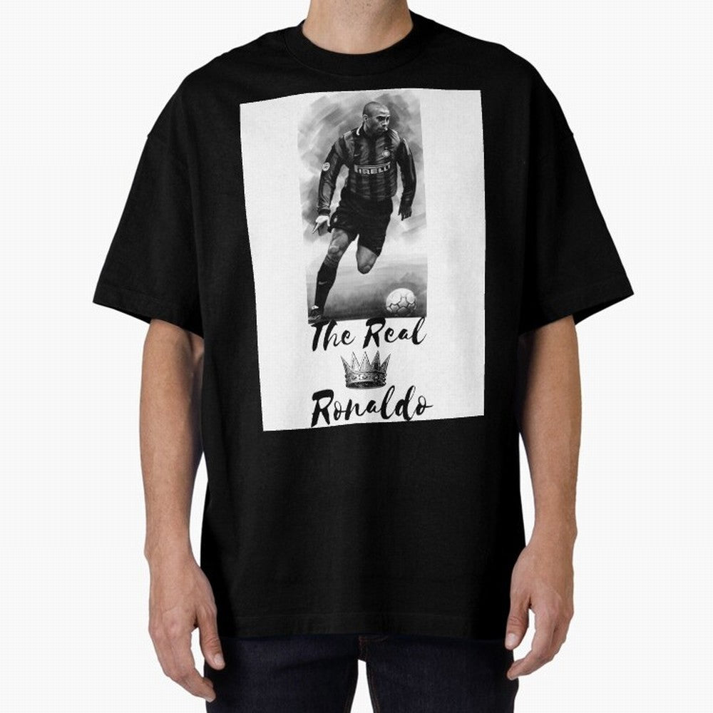 The Real Ronaldo Oversized T-Shirt Celebrate FIFA World Cup 2026 Spirit, with Portugal, Spain and Germany, Haaland, Game Day Rituals, Football Legends, Country Pride and the Road to the Final; Great for Watch Parties, Sports Bars, Family Nights,