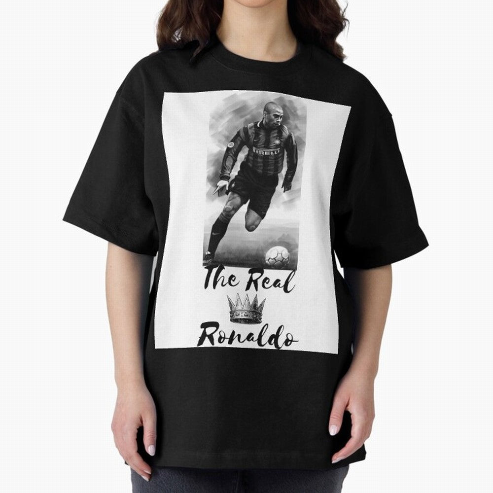 The Real Ronaldo Oversized T-Shirt Celebrate FIFA World Cup 2026 Spirit, with Portugal, Spain and Germany, Haaland, Game Day Rituals, Football Legends, Country Pride and the Road to the Final; Great for Watch Parties, Sports Bars, Family Nights,