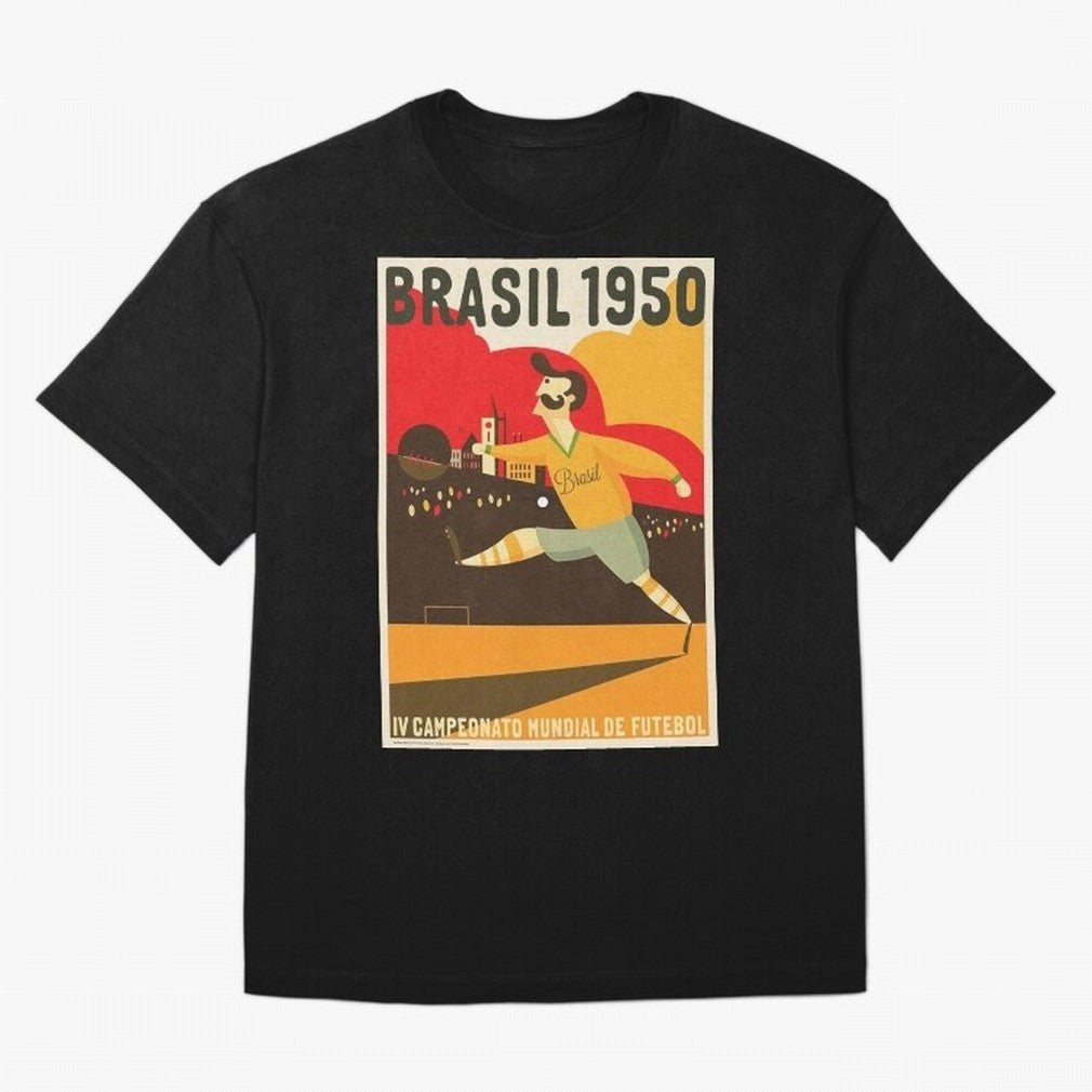 Brasil 1950 World Cup Oversized T-Shirt Relive the Noise and Pride of FIFA World Cup 2026 Group Stage for Fans of Messi, Neymar and Mbappe and England, France and Netherlands, Bringing Worldwide Fan Energy, Dramatic Goals, Stadium Lights and