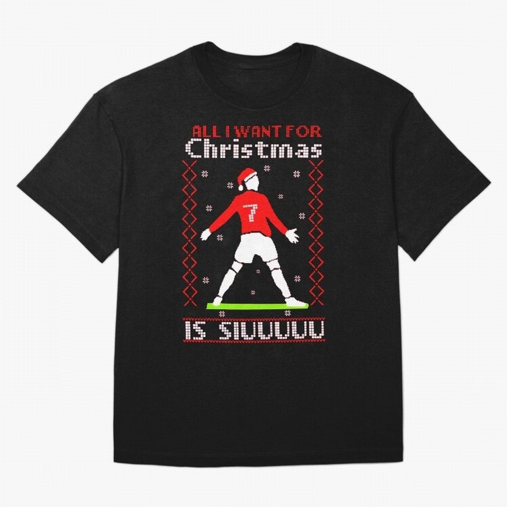 All I Want for Christmas Is Siu Ronaldo Oversized T-Shirt Fuel Your Fan Pride for FIFA World Cup 2026 Group Stage for Fans of Messi, Neymar and Mbappe and Netherlands, Bringing Match Day Excitement, Supporter Culture, Golden Goals and Global