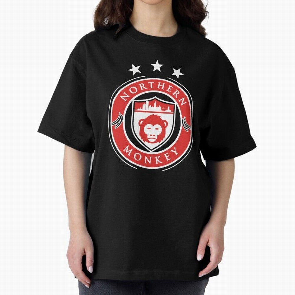 Northern Monkey United Oversized T-Shirt Support FIFA World Cup 2026 USA Canada Mexico for Fans of Cristiano Ronaldo and Argentina, France and Brazil, Bringing Global Supporter Spirit, Legendary Goals, National Colors and Tournament Celebration;