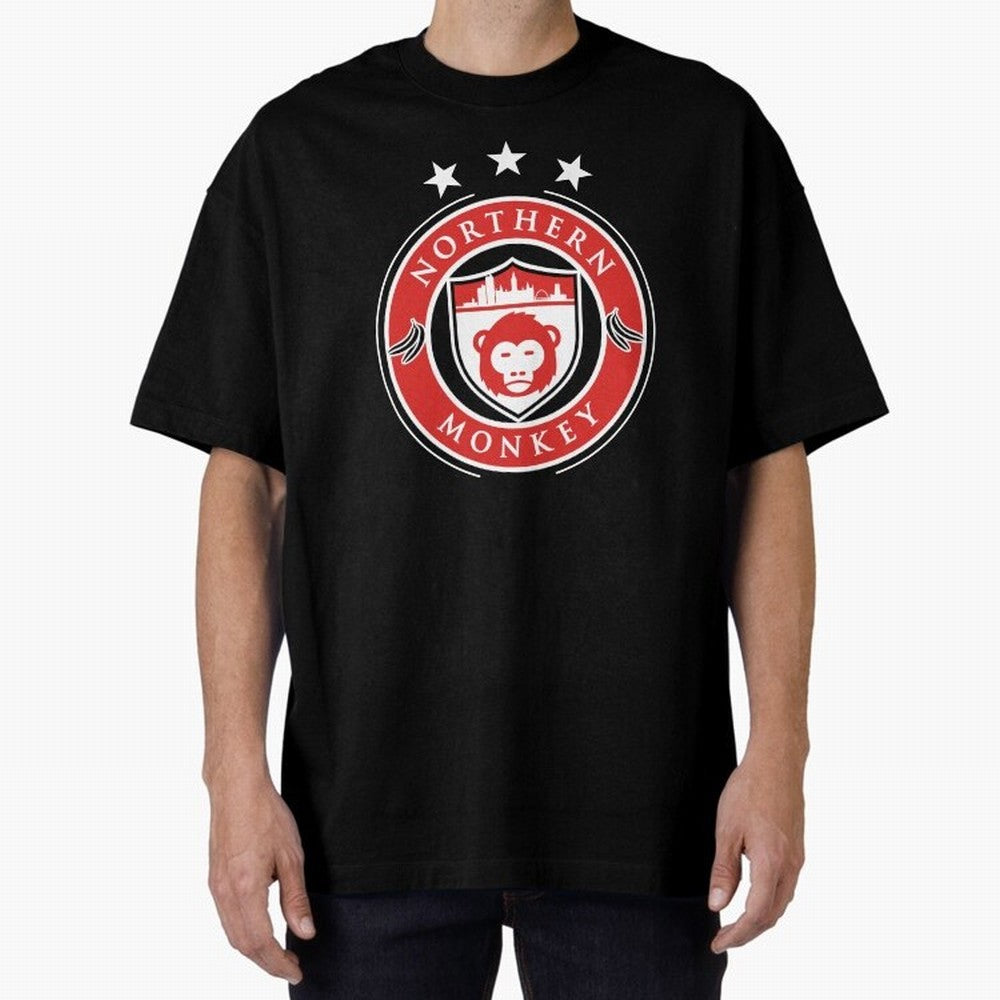 Northern Monkey United Oversized T-Shirt Support FIFA World Cup 2026 USA Canada Mexico for Fans of Cristiano Ronaldo and Argentina, France and Brazil, Bringing Global Supporter Spirit, Legendary Goals, National Colors and Tournament Celebration;