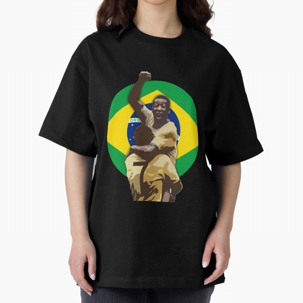 Pele Greates Footbal Player in History - Joga Bonito Oversized T-Shirt Turn Every Weekend Toward FIFA World Cup 2026 USA Canada Mexico Connected to Haaland and Mbappe, Brazil, Portugal and Argentina Energy, Sports Nostalgia, International