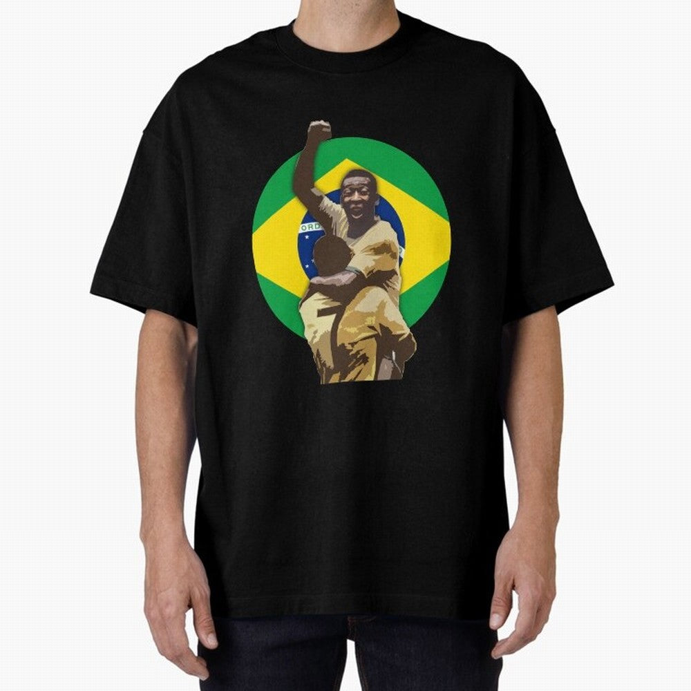 Pele Greates Footbal Player in History - Joga Bonito Oversized T-Shirt Turn Every Weekend Toward FIFA World Cup 2026 USA Canada Mexico Connected to Haaland and Mbappe, Brazil, Portugal and Argentina Energy, Sports Nostalgia, International
