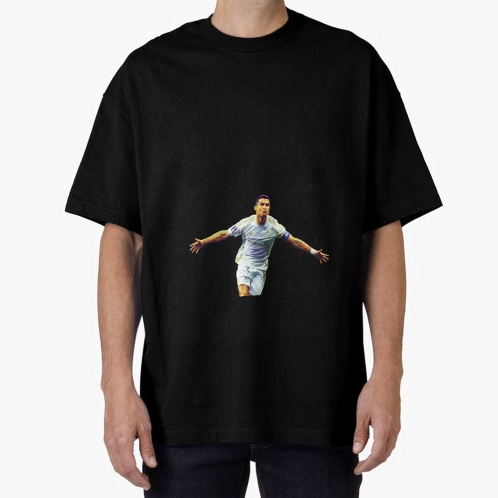 Ronaldo pop art Oversized T-Shirt Turn Football Passion into Global Football Passion for FIFA World Cup 2026 USA Canada Mexico, Filled with Messi, Germany, Goal Celebration Energy, Supporter Heritage, Football Icons and Worldwide Tournament Joy;