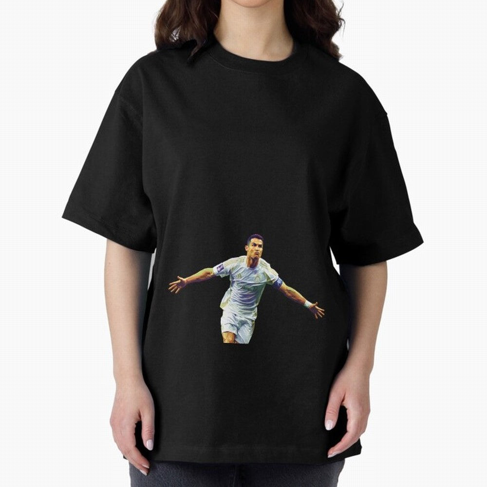 Ronaldo pop art Oversized T-Shirt Turn Football Passion into Global Football Passion for FIFA World Cup 2026 USA Canada Mexico, Filled with Messi, Germany, Goal Celebration Energy, Supporter Heritage, Football Icons and Worldwide Tournament Joy;