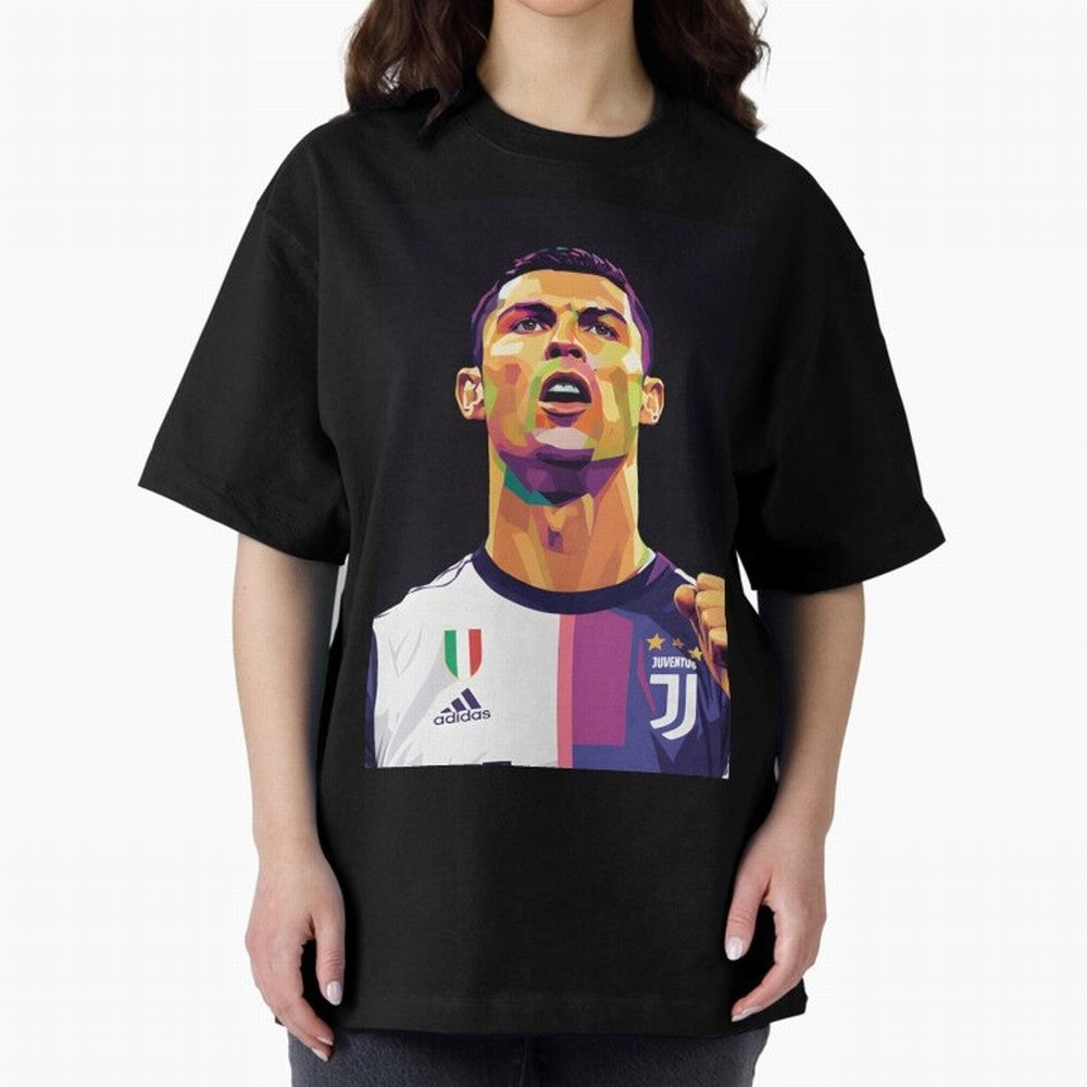Ronaldo pop art Oversized T-Shirt Celebrate the Stars of Match Day Hype around FIFA World Cup 2026 USA Canada Mexico, Messi, England, France and Netherlands, Match Day Excitement, Supporter Culture, Golden Goals and Global Football Passion; Perfect