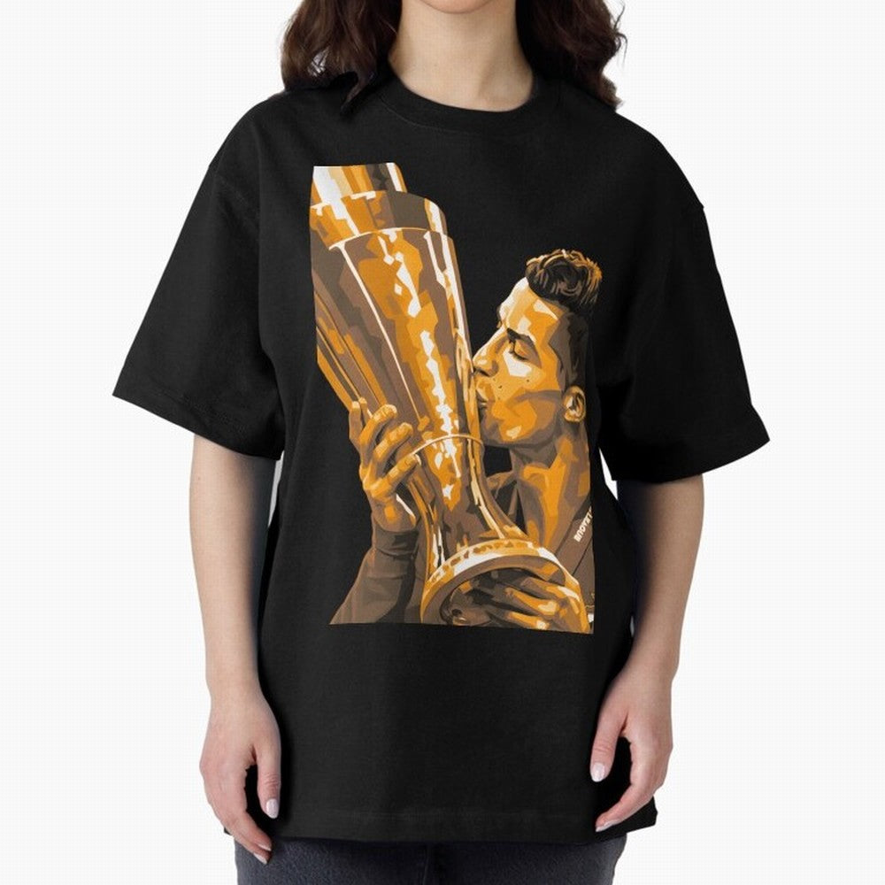 Ronaldo Oversized T-Shirt Bring Champion Energy into the FIFA World Cup 2026 Journey through Mbappe Highlights, England and Germany Pride, Classic Soccer Heritage, Championship Pressure, Fan Loyalty and International Pride; Ideal for Fans Who