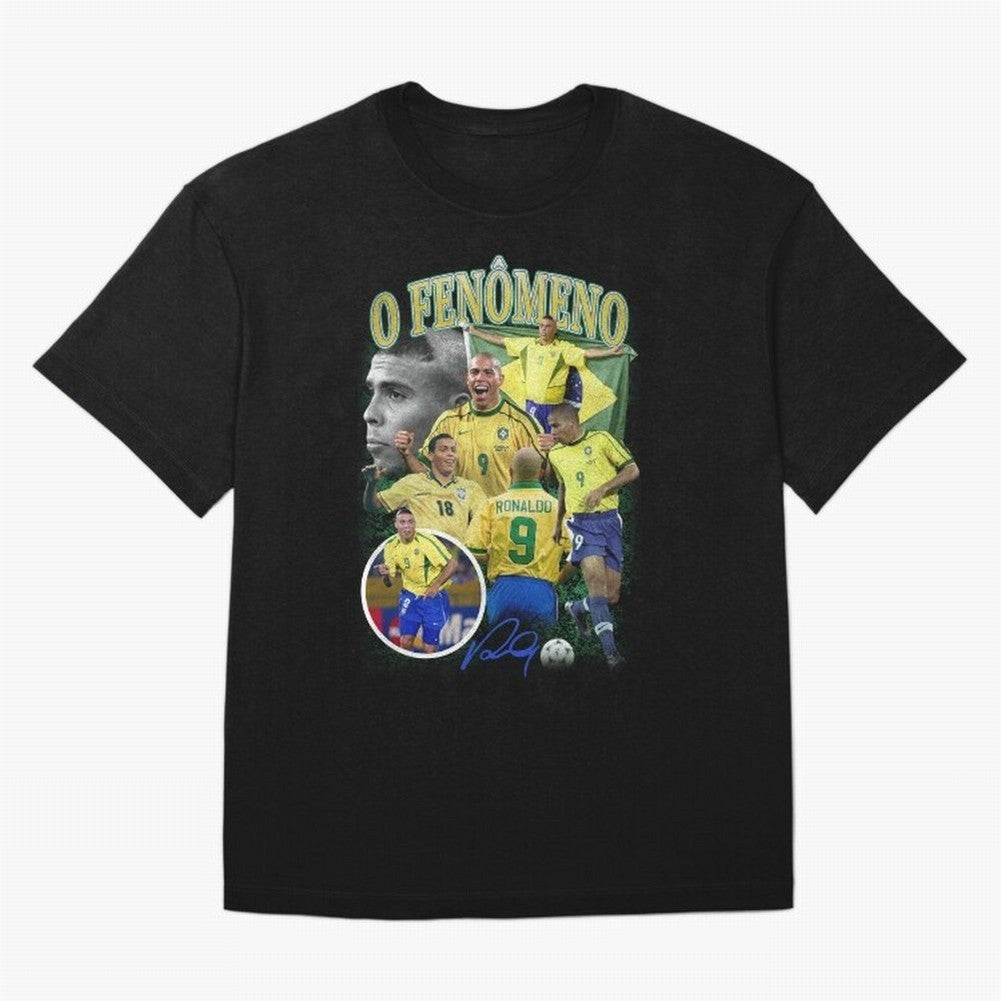 O Fenomeno Ronaldo Oversized T-Shirt Live the Energy of Match Day Hype around FIFA World Cup 2026, Mbappe, France, Global Supporter Spirit, Legendary Goals, National Colors and Tournament Celebration; Great for Watch Parties, Sports Bars, Family
