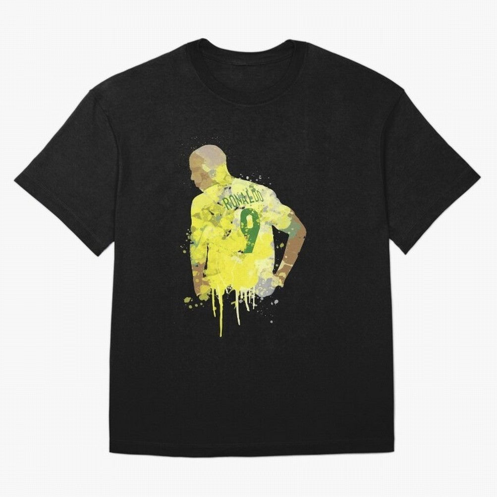 Ronaldo Brazil Legend Art Oversized T-Shirt Celebrate Supporters United by FIFA World Cup 2026 USA Canada Mexico with Neymar, Argentina and Brazil Energy, Championship Spirit, Famous Goals, Roaring Crowds and International Football Unity; Ideal for