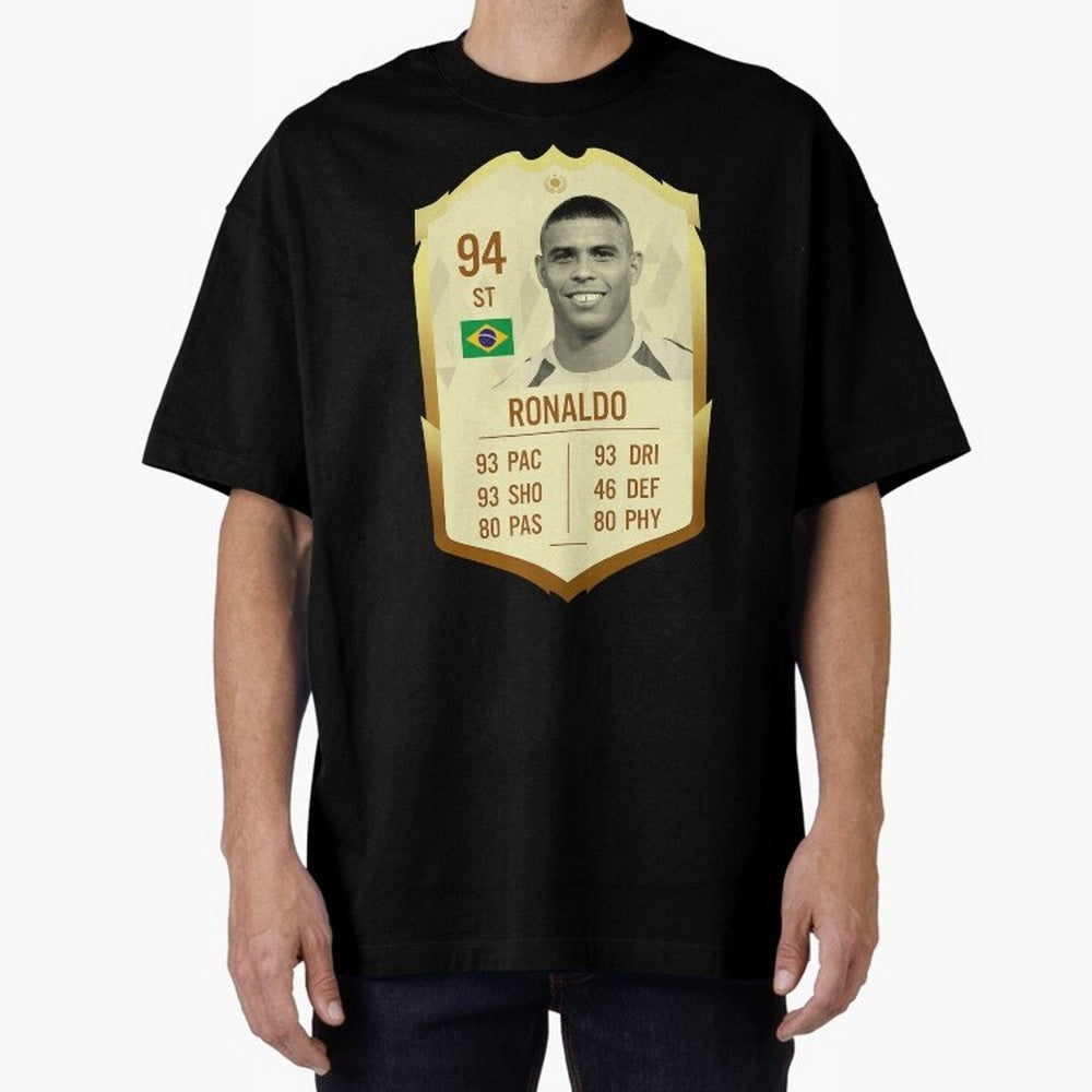 Ronaldo Ultimate Card Oversized T-Shirt Join Supporters Worldwide for FIFA World Cup 2026 Spirit, Driven by Brazil, Portugal and Argentina, CR7 and Messi, Game Day Rituals, Football Legends, Country Pride and the Road to the Final; Perfect for