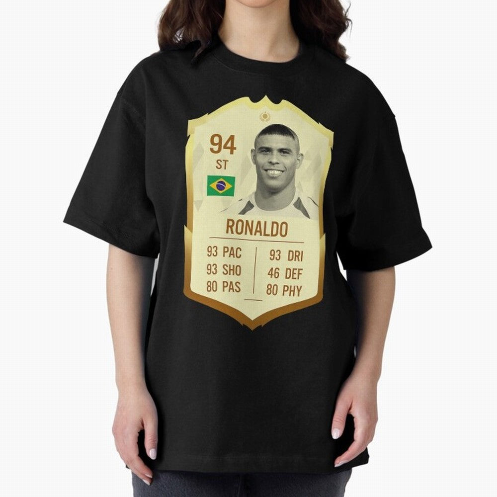 Ronaldo Ultimate Card Oversized T-Shirt Join Supporters Worldwide for FIFA World Cup 2026 Spirit, Driven by Brazil, Portugal and Argentina, CR7 and Messi, Game Day Rituals, Football Legends, Country Pride and the Road to the Final; Perfect for