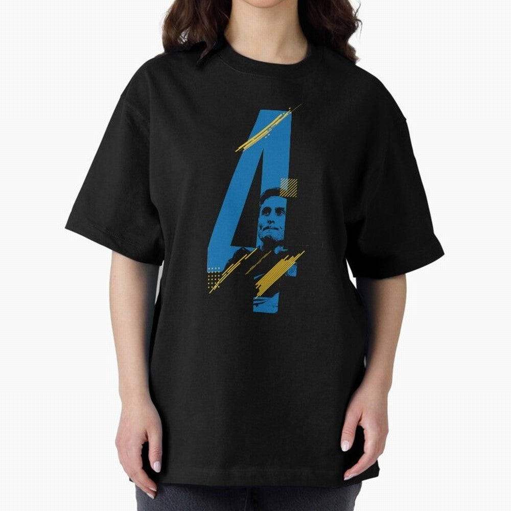 Javier Zanetti - El Tractor Oversized T-Shirt Celebrate the Magic of Match Day Hype around FIFA World Cup 2026, Haaland and Mbappe, Netherlands, Retro Football Energy, Iconic Rivalries, Trophy Chase Drama and Stadium Atmosphere; Ideal for Football