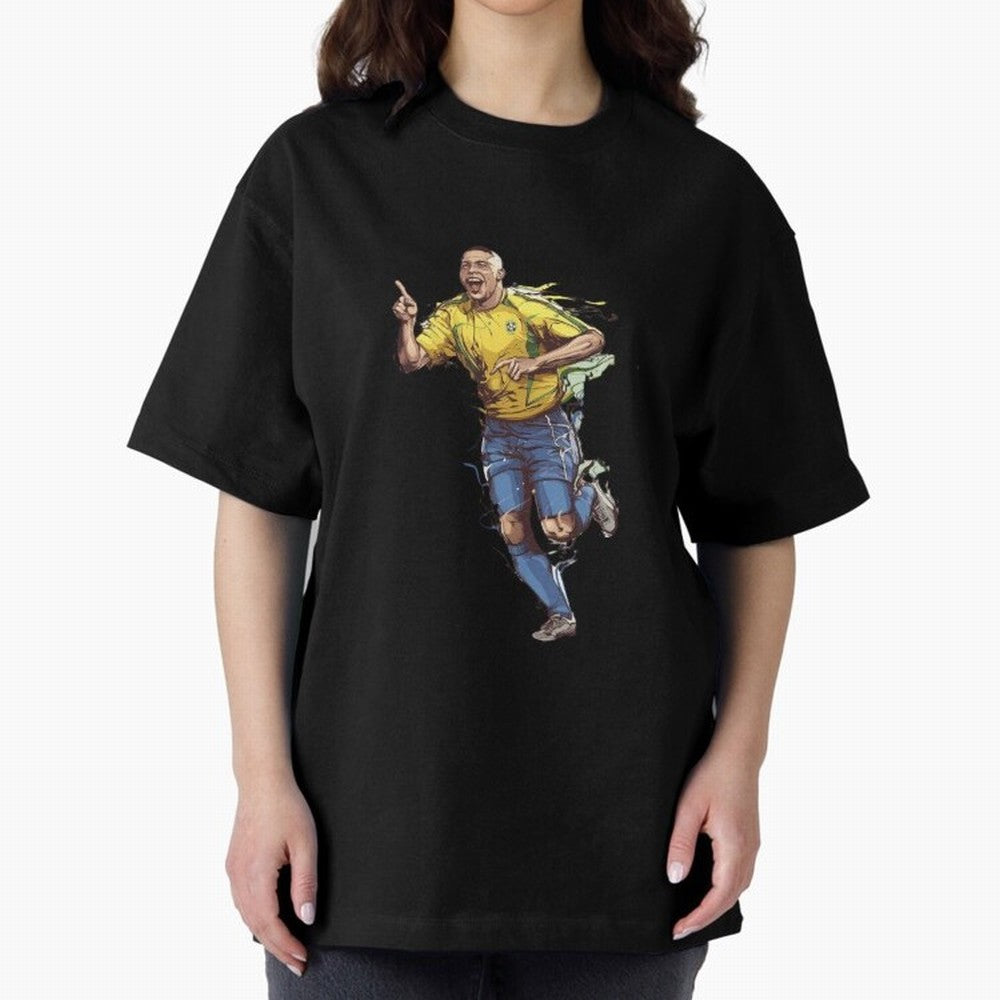 Brazilian Football Player from Milano Oversized T-Shirt Enjoy the Biggest Football Party of FIFA World Cup 2026 USA Canada Mexico Made for Mbappe, Portugal, Spain and Germany Energy, Championship Spirit, Famous Goals, Roaring Crowds and