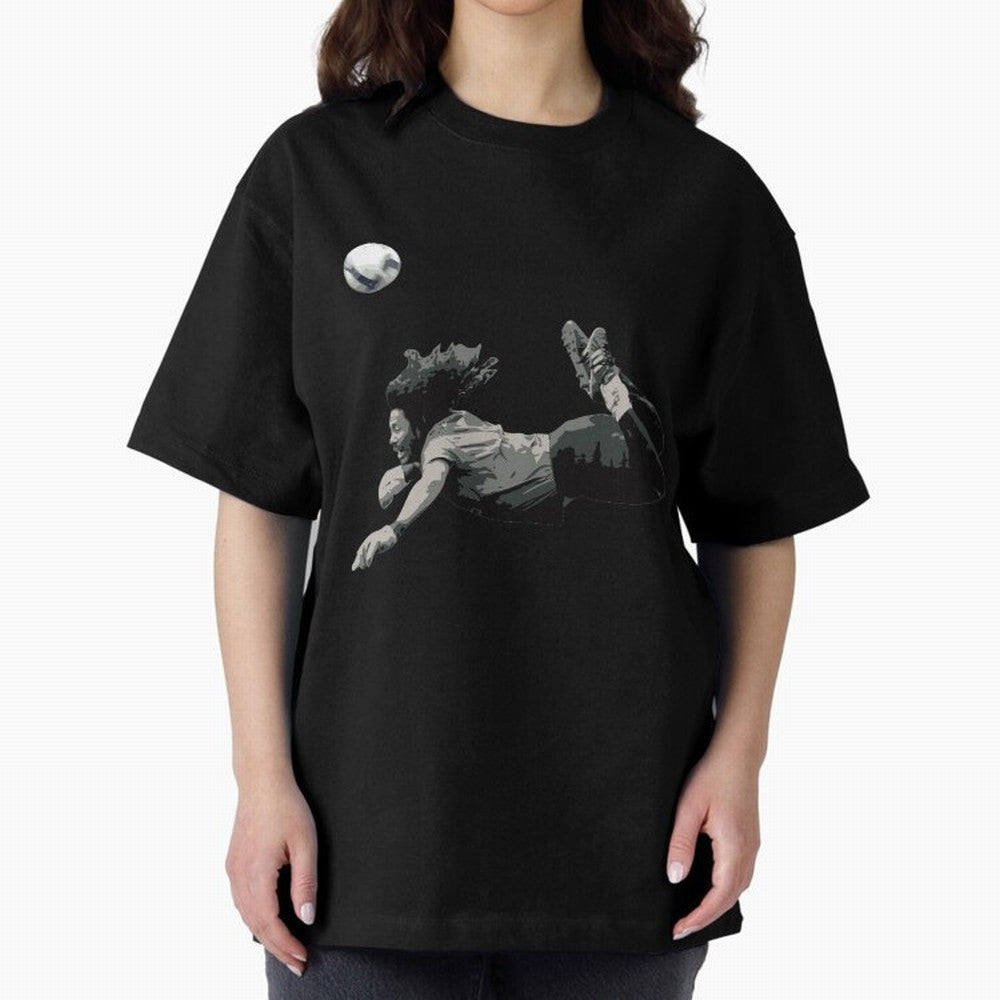 Rene Higuitas Scorpion kick35 Oversized T-Shirt Represent Fans Who Live for the FIFA World Cup 2026 Journey through Cristiano Ronaldo, Haaland and CR7 Highlights, England, France and Netherlands Pride, Goal Celebration Energy, Supporter Heritage,