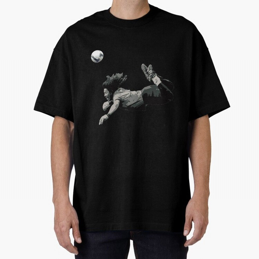 Rene Higuitas Scorpion kick35 Oversized T-Shirt Represent Fans Who Live for the FIFA World Cup 2026 Journey through Cristiano Ronaldo, Haaland and CR7 Highlights, England, France and Netherlands Pride, Goal Celebration Energy, Supporter Heritage,