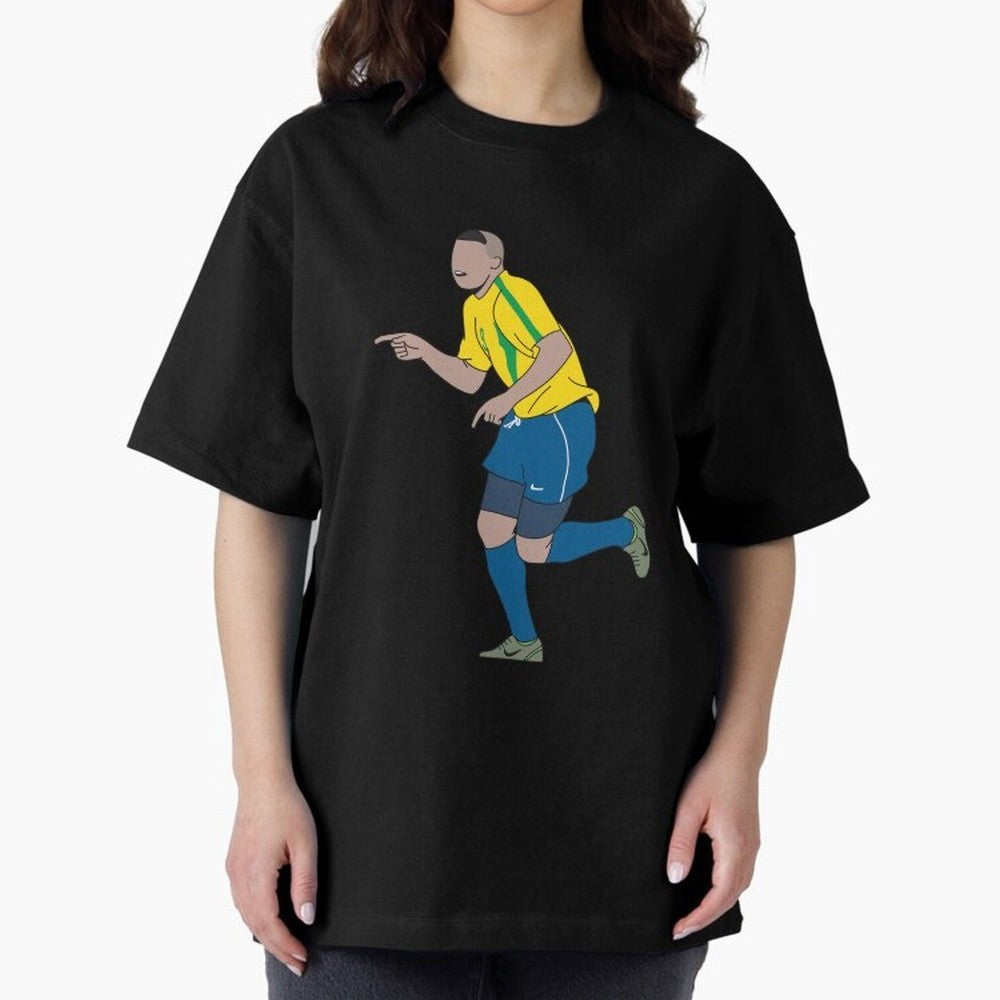 Ronaldo R9 Brazil (2002 WC) Oversized T-Shirt Follow Global Football Passion for FIFA World Cup 2026 Group Stage, Made for Messi and Cristiano Ronaldo, England and Germany, Worldwide Fan Energy, Dramatic Goals, Stadium Lights and Championship