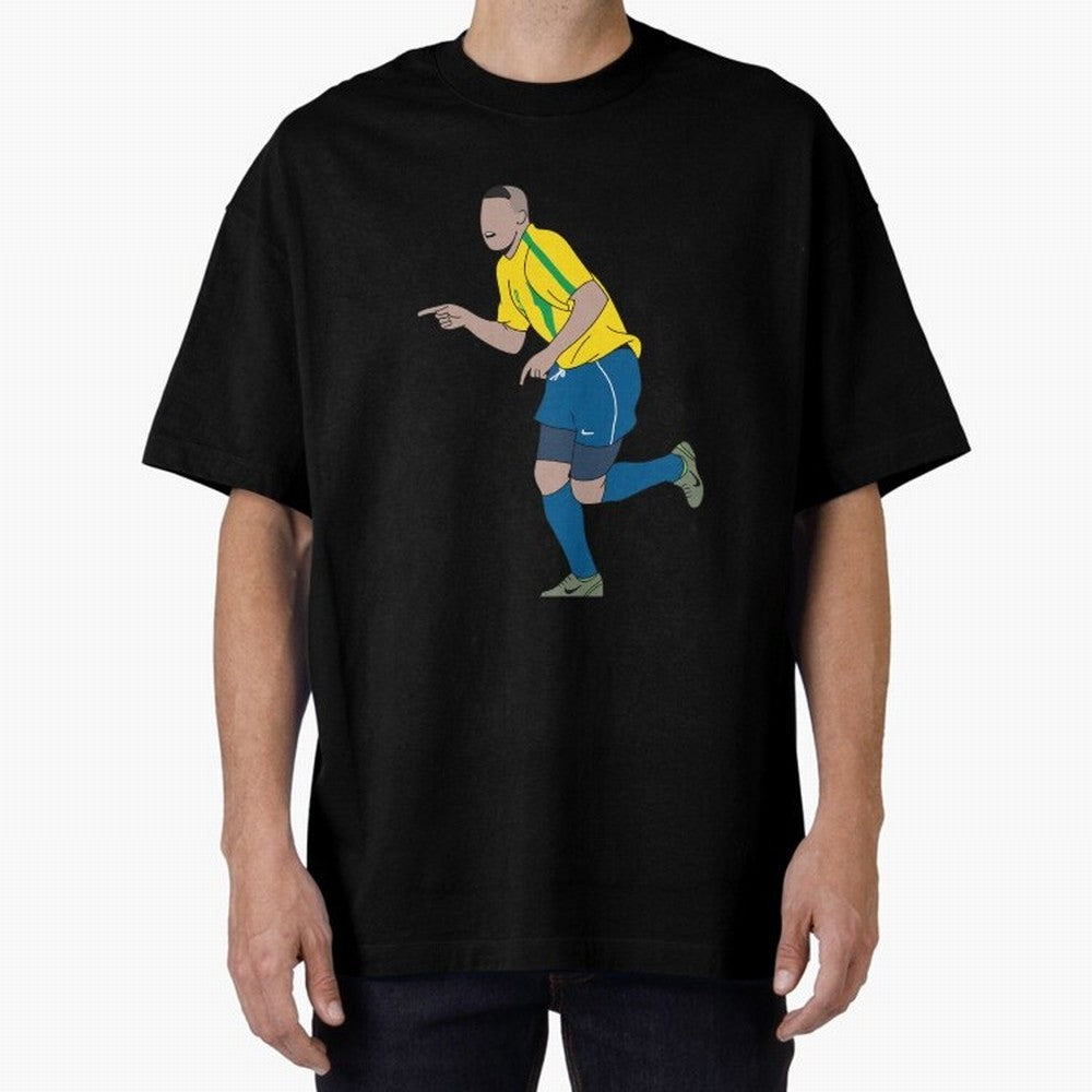 Ronaldo R9 Brazil (2002 WC) Oversized T-Shirt Follow Global Football Passion for FIFA World Cup 2026 Group Stage, Made for Messi and Cristiano Ronaldo, England and Germany, Worldwide Fan Energy, Dramatic Goals, Stadium Lights and Championship
