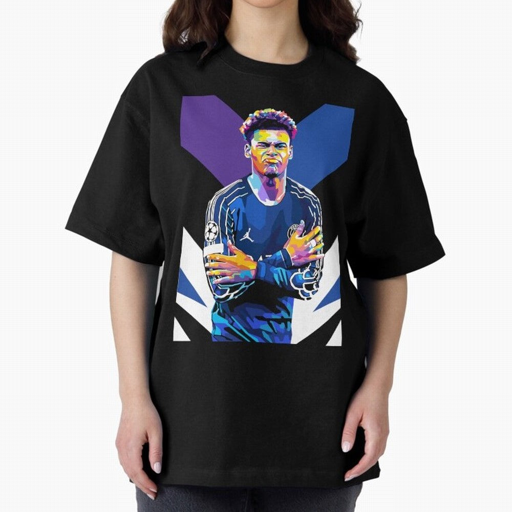Desire Doue in WPAP Style Oversized T-Shirt Carry the Dream of FIFA World Cup 2026 Group Stage for Fans of CR7 and Messi and England and Germany, Bringing Championship Spirit, Famous Goals, Roaring Crowds and International Football Unity; Made for