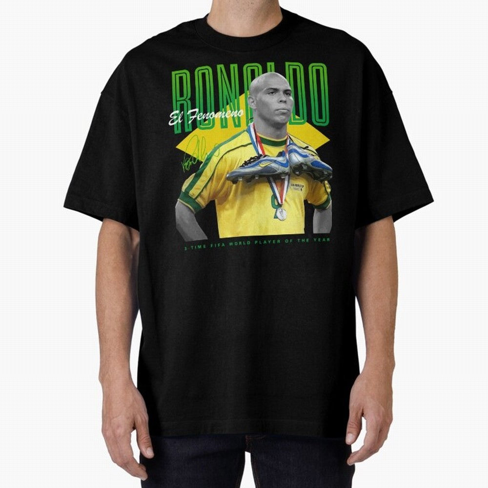 Ronaldo 3 Time Fifa World Player Of The Year Oversized T-Shirt Show Fan Pride Across FIFA World Cup 2026 Filled with Cristiano Ronaldo, Haaland and CR7, England, France and Netherlands Energy, Championship Spirit, Famous Goals, Roaring Crowds and