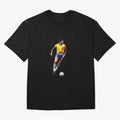 Legends of The Beautiful Game Cartoon Collection Legends Socrates Cartoon Artwork9 Oversized T-Shirt Experience the Global Stage of FIFA World Cup 2026 Spirit, Inspired by Netherlands, Messi, Tournament Hype, Historic Matchups, Family Viewing
