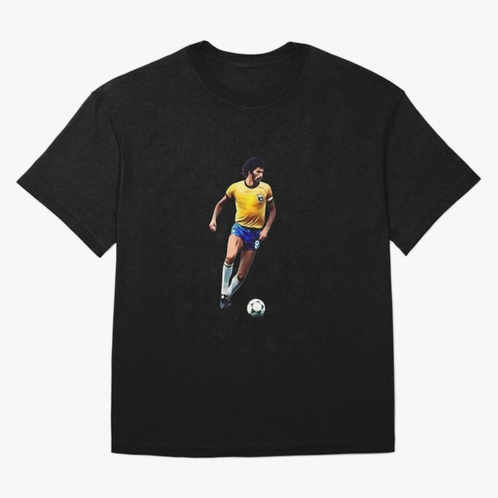 Legends of The Beautiful Game Cartoon Collection Legends Socrates Cartoon Artwork9 Oversized T-Shirt Experience the Global Stage of FIFA World Cup 2026 Spirit, Inspired by Netherlands, Messi, Tournament Hype, Historic Matchups, Family Viewing