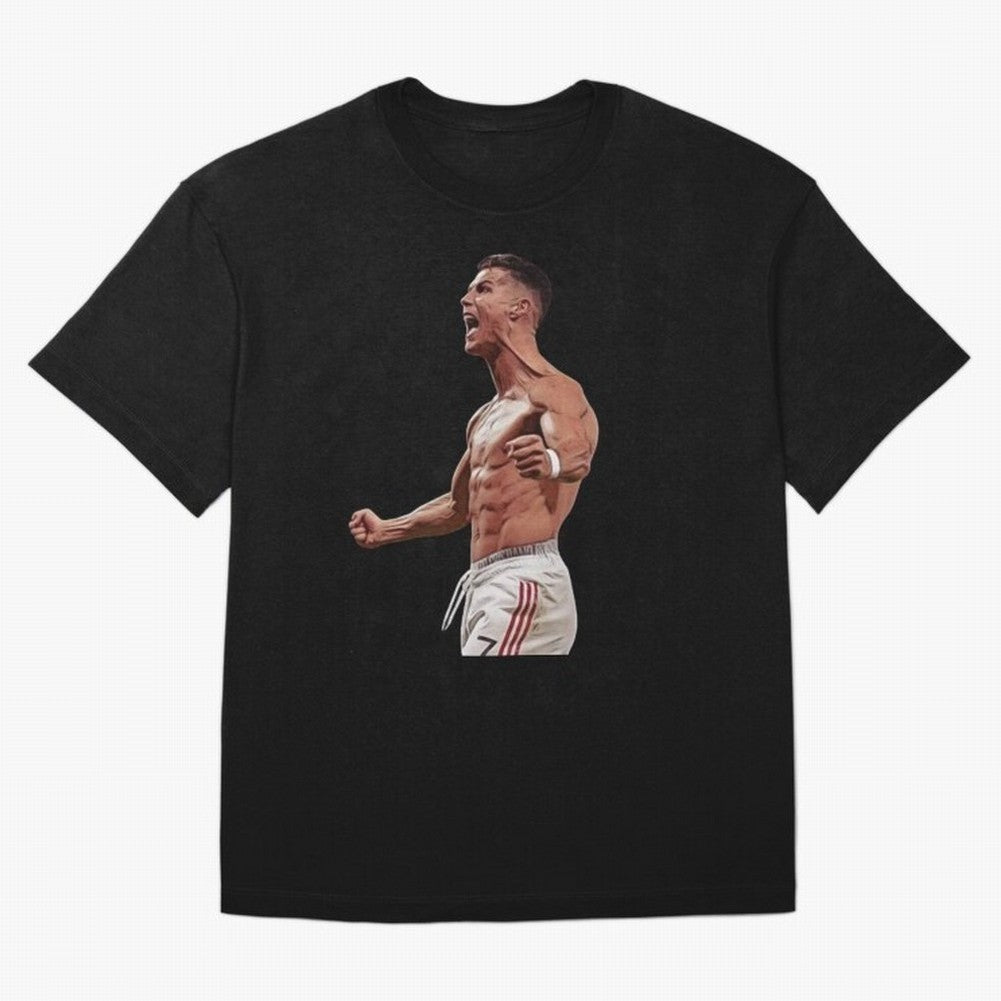 Ronaldo Last Minute Goal Celebration United 7 Oversized T-Shirt Follow Every Goal of FIFA World Cup 2026 for Fans of Haaland and Portugal, Bringing Goal Celebration Energy, Supporter Heritage, Football Icons and Worldwide Tournament Joy; Great for