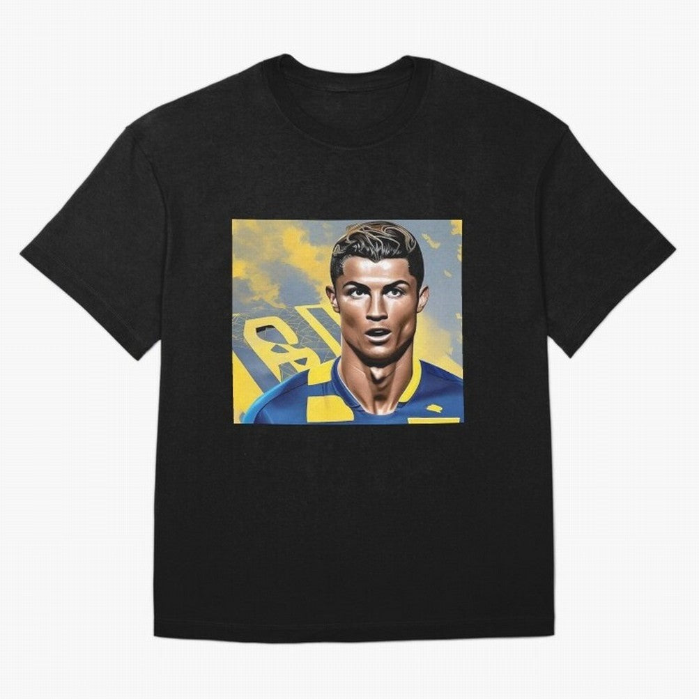 Ronaldo al nassr Oversized T-Shirt Capture FIFA World Cup 2026 Group Stage for Fans of Haaland and Mbappe and France, Bringing Sports Nostalgia, International Competition, Famous Players and Unforgettable Victories; Made for Collectors Who Enjoy