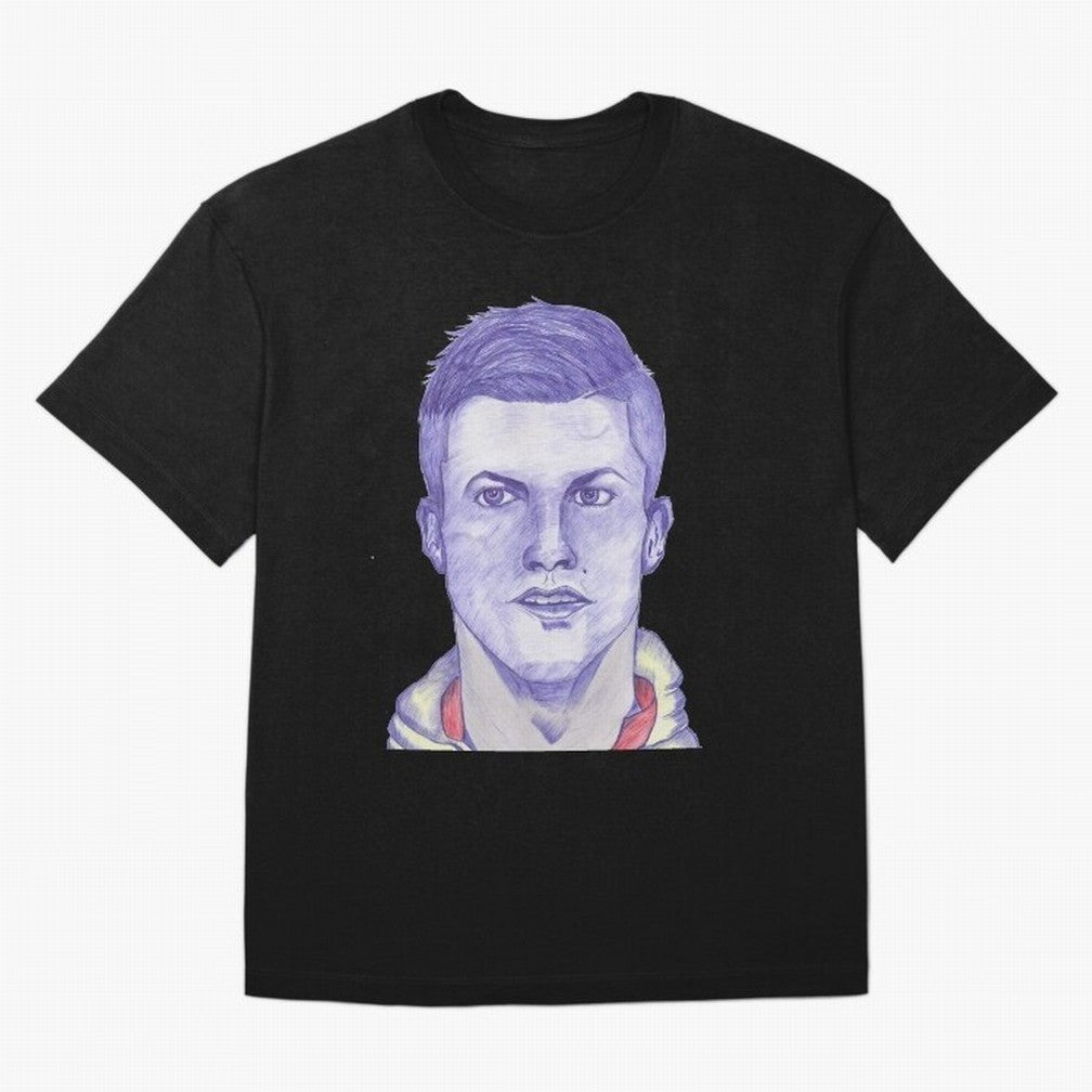C-Ronaldo portrait drawing Oversized T-Shirt Cheer through Every Moment of Global Football Passion for FIFA World Cup 2026 Group Stage, Inspired by Haaland, Brazil, Portugal and Argentina, Match Day Excitement, Supporter Culture, Golden Goals and