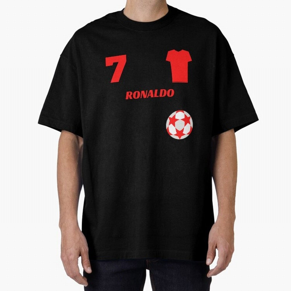 Ronaldo 7 - Man U Back to Manchester Oversized T-Shirt Celebrate Fan Favorites in Match Day Hype around FIFA World Cup 2026 Group Stage, Messi, CR7 and Mbappe, Germany, Sports Nostalgia, International Competition, Famous Players and Unforgettable