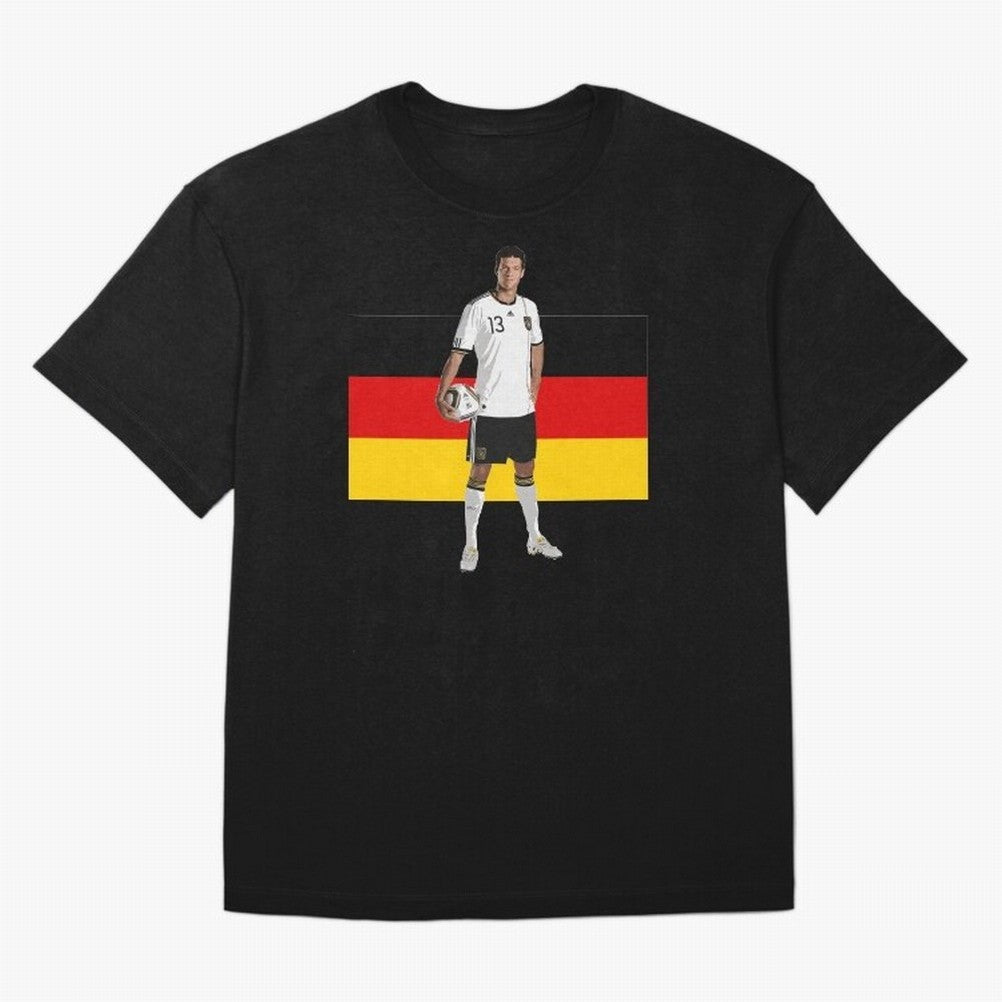 Michael Ballack - German Football Legend Oversized T-Shirt Celebrate National Team Dreams in FIFA World Cup 2026 Group Stage for Fans of Messi and Germany, Bringing Soccer Culture, Superstar Moments, National Team Dreams and Competitive Fire; Ideal
