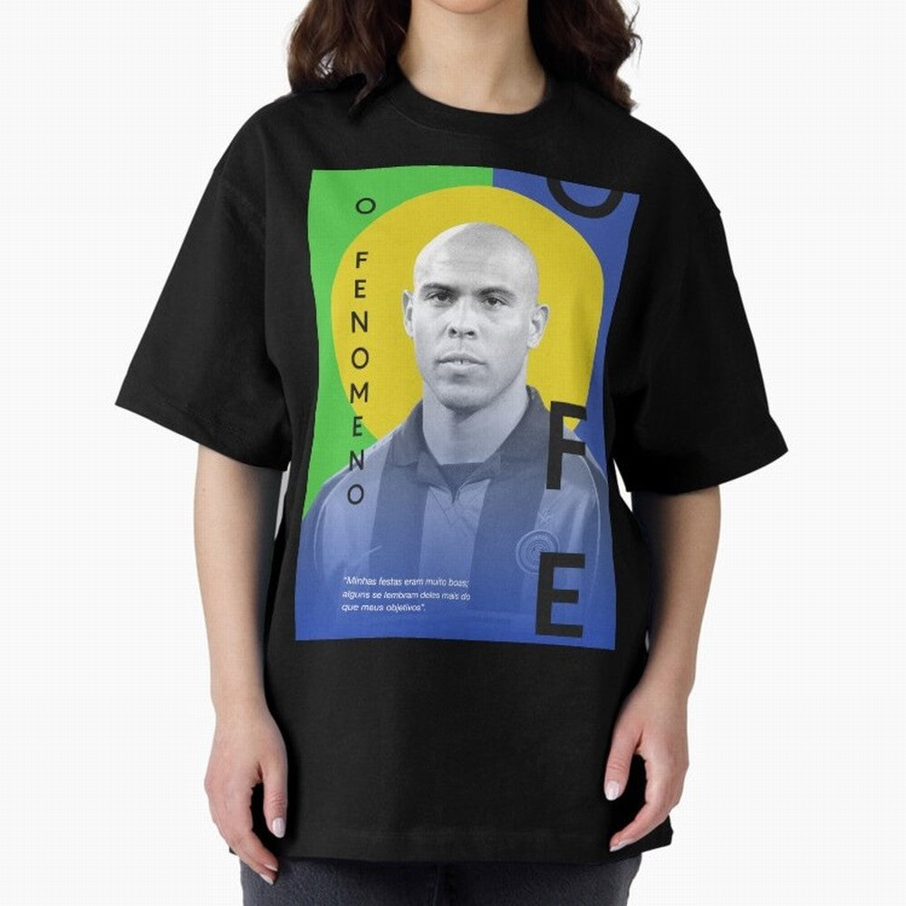 O Phenomenon Oversized T-Shirt Bring a Champion Mindset to the FIFA World Cup 2026 Group Stage Journey through CR7 Highlights, Brazil Pride, Soccer Culture, Superstar Moments, National Team Dreams and Competitive Fire; Great for Watch Parties,