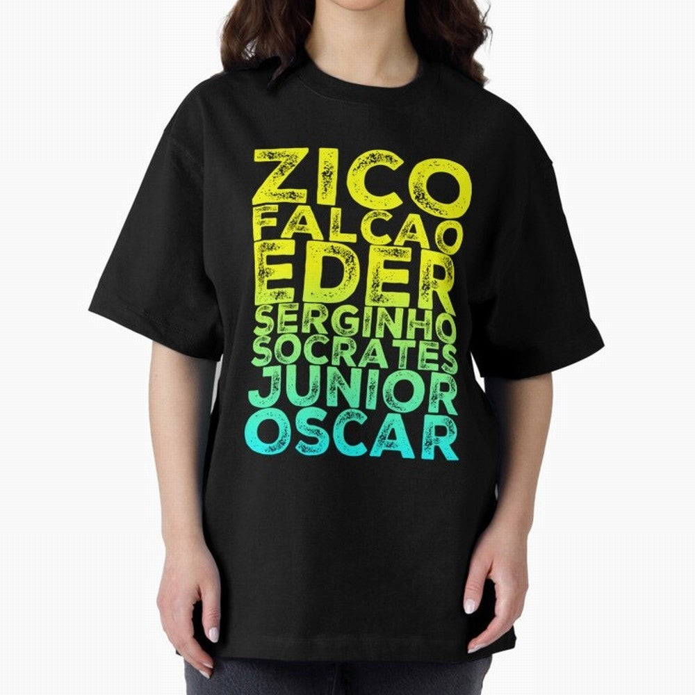 Brazil 1982 zico socrates eder best team never to win world cup79 Oversized T-Shirt Step into FIFA World Cup 2026 USA Canada Mexico for Fans of Messi and Argentina, Bringing Championship Spirit, Famous Goals, Roaring Crowds and International
