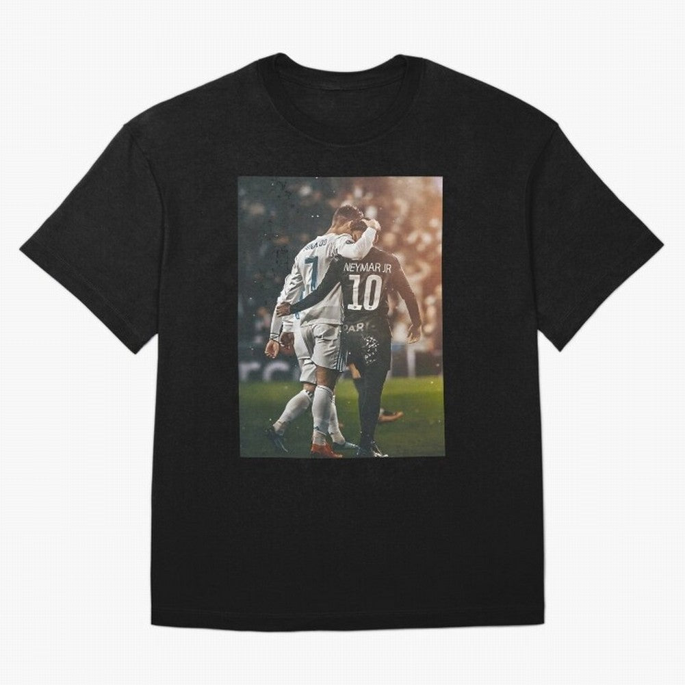 Neymar and Ronaldo Poster	 Oversized T-Shirt Unlock the FIFA World Cup 2026 Journey through CR7 and Messi Highlights, France Pride, Football History, Final Match Energy, Crowd Noise and Once in a Lifetime Moments; Built for Supporters Chasing