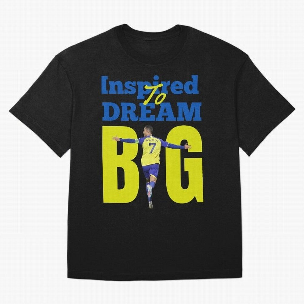 Inspired To Dream Big Oversized T-Shirt Back Your Heroes with FIFA World Cup 2026 USA Canada Mexico Spirit, Made for Portugal, Spain and Germany, Haaland and Mbappe, Stadium Chants, National Pride, Trophy Dreams and Unforgettable Football Memories;