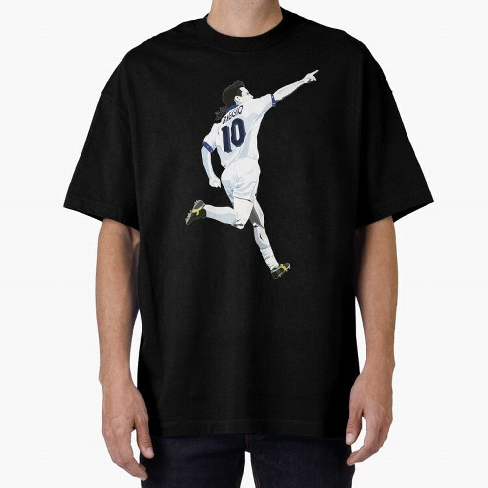 Roberto Baggio - Italy | Mbappe gift Oversized T-Shirt Remember the FIFA World Cup 2026 Journey through Neymar, Haaland and Cristiano Ronaldo Highlights, Brazil, Portugal and Argentina Pride, Match Day Excitement, Supporter Culture, Golden Goals