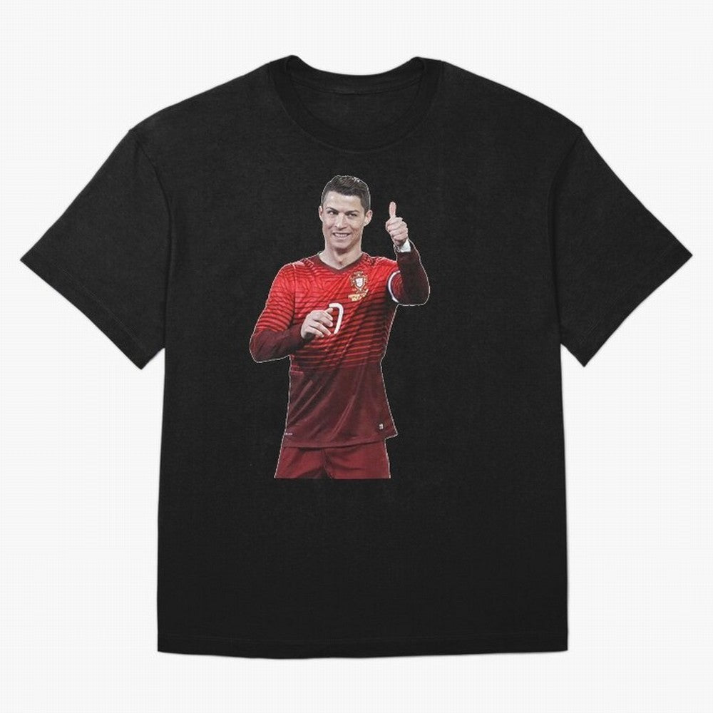 Ronaldo Thumbs Up Oversized T-Shirt Turn Every Weekend Toward Match Day Hype around FIFA World Cup 2026 USA Canada Mexico, CR7 and Messi, England, France and Netherlands, Match Day Excitement, Supporter Culture, Golden Goals and Global Football