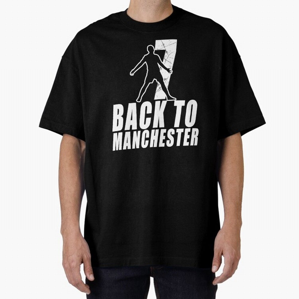 Men Back to manchester, Welcome to manchester Oversized T-Shirt Back the Journey through FIFA World Cup 2026 Group Stage for Fans of Neymar, Haaland and Cristiano Ronaldo and Argentina and Brazil, Bringing Football Festival Excitement, Trophy