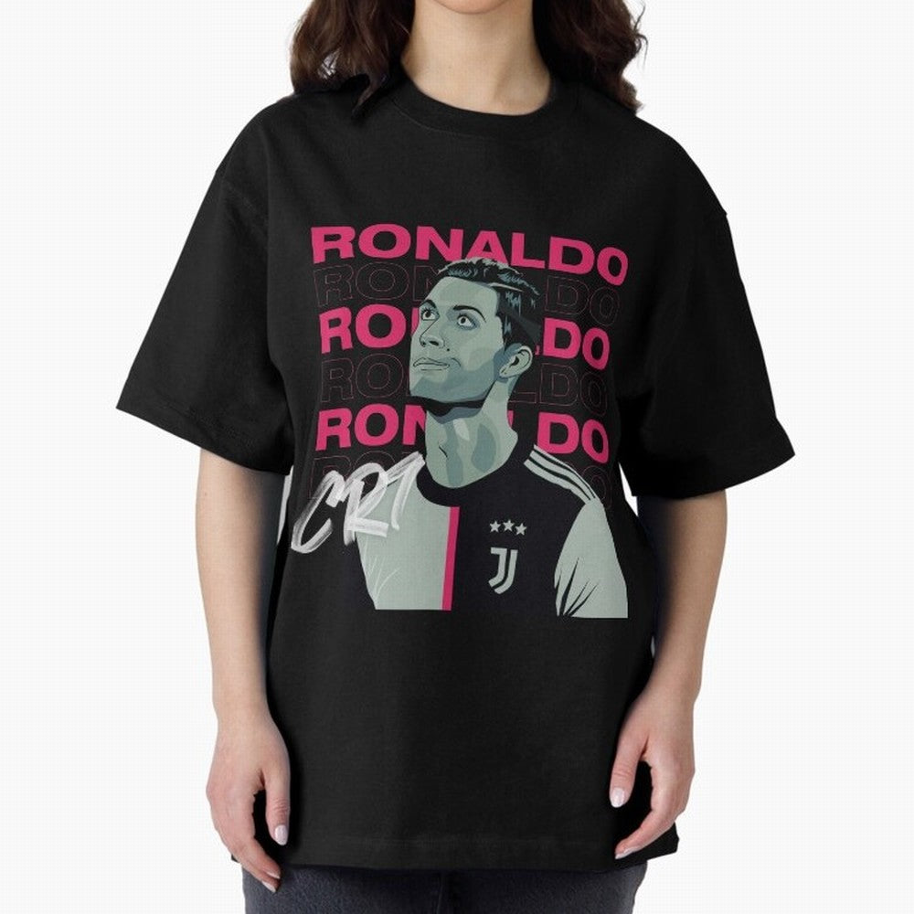 Ronaldo Oversized T-Shirt Keep Football History Alive during Global Football Passion for FIFA World Cup 2026, Highlighting Messi, Brazil, Supporter Pride, Iconic Celebrations, Legendary Names and Global Match Day Energy; Ideal for Fans Who Follow